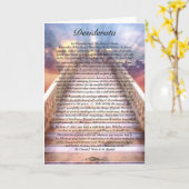 DESIDERATA-Gedichtkarte auf der Treppe zum Himmel Karte (Gelbe Blume)