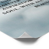 Desiderata-Gedichtposter Oberhalb der Wolke Poster (Ecke)