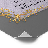 Desiderata "gewünschte Dinge", anpassbare Farben Poster (Ecke)