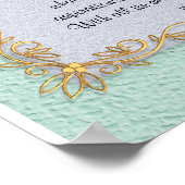 Desiderata "gewünschte Dinge", anpassbare Farben Poster (Ecke)