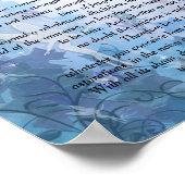 Desiderata "gewünschte Dinge" Blue Fairie Hintergr Poster (Ecke)