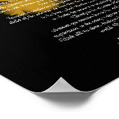 Desiderata "gewünschte Dinge" Goldenes Federschwar Poster (Ecke)