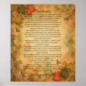 Desiderata "gewünschte Dinge" Herbstblätter Poster (Vorne)