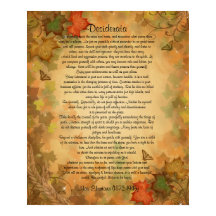 Desiderata "gewünschte Dinge" Herbstblätter