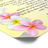 Desiderata "gewünschte Dinge" Plumeria border Poster (Ecke)