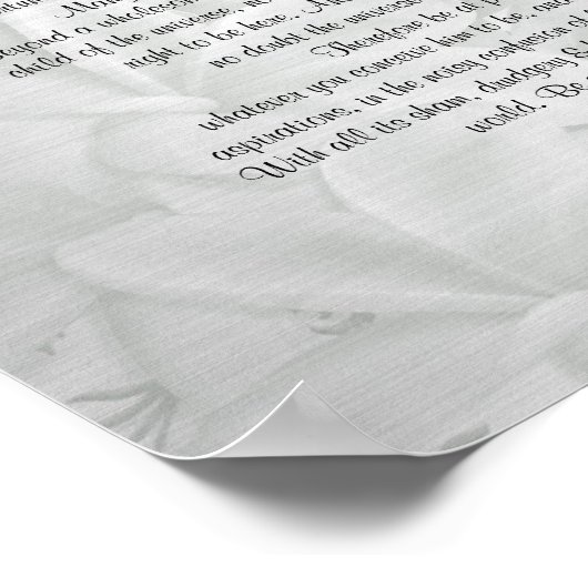 Desiderata "gewünschte Dinge" Poster (Ecke)