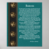 Desiderata "gewünschte Dinge, prose masculine back Poster (Vorne)