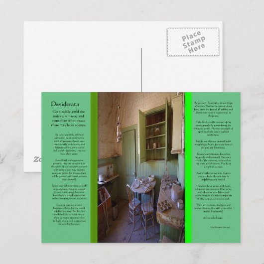 DESIDERATA Ghost Room Postkarte (Vorne/Hinten)
