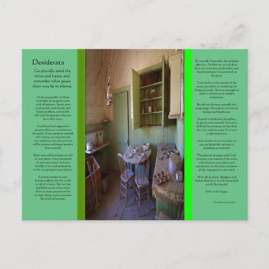DESIDERATA Ghost Room Postkarte (Vorderseite)