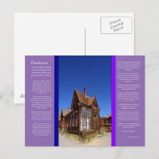DESIDERATA Ghost Town Postkarte (Vorne/Hinten)