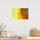Desiderata - Goldene Sonnenblumensaat Poster (Küche)