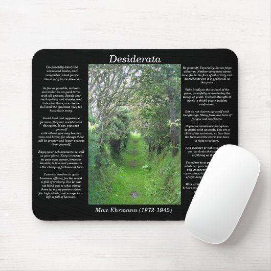 DESIDERATA Gras-Straße Mousepad (Mit Mouse)