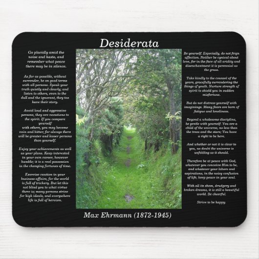 DESIDERATA Gras-Straße Mousepad (Vorne)