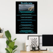 Desiderata Gray Wolves Drinks Poster (Heimbüro)