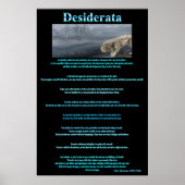 Desiderata Gray Wolves Drinks Poster (Vorne)