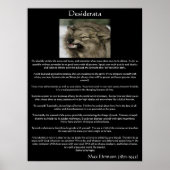 Desiderata Gray Wolves Posters Poster (Vorne)