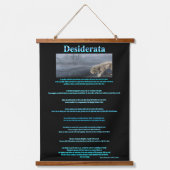 Desiderata Gray Wolves stehend von der Uferstraße Wandteppich Mit Holzrahmen (Vorderseite)