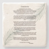 Desiderata Green Fern Leaf Steinuntersetzer (Vorderseite)