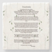 Desiderata Green Fern Leaf Steinuntersetzer (Vorderseite)