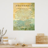 Desiderata (Grünwald) Abstrakte Wasserfarbe Poster (Küche)