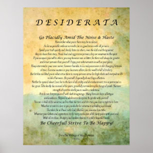 Desiderata (Grünwald) Abstrakte Wasserfarbe Poster
