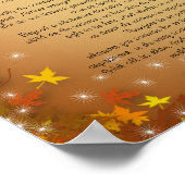 Desiderata Herbstblätter Hintergrund Poster (Ecke)