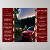 Desiderata Hot Red Car Posters Poster (Vorne)