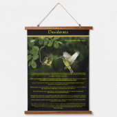Desiderata Hummingbird füttre das Kind Wandteppich Mit Holzrahmen (Vorderseite)
