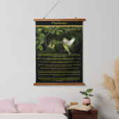 Desiderata Hummingbird füttre das Kind Wandteppich Mit Holzrahmen (Schlafzimmer)