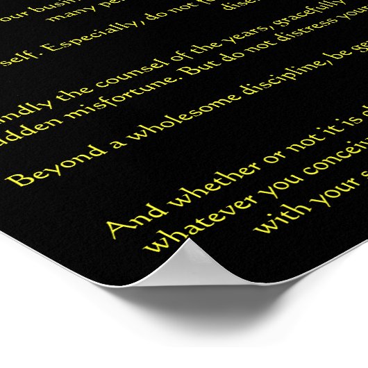 Desiderata Hummingbird mit Säuglingen Poster (Ecke)