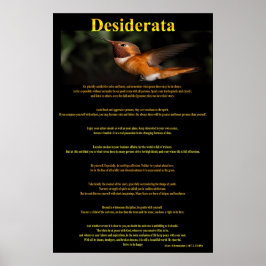 Desiderata Hummingbird Posters 1a Poster