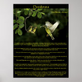 Desiderata Hummingbird Posters 3 Poster (Vorne)