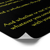 Desiderata Hummingbird Posters 3 Poster (Ecke)