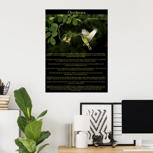 Desiderata Hummingbird Posters 3 Poster (Heimbüro)