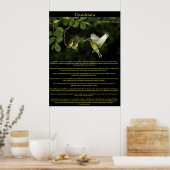Desiderata Hummingbird Posters 3 Poster (Küche)