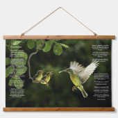 Desiderata Hummingbird Wandteppich Mit Holzrahmen (Vorne)