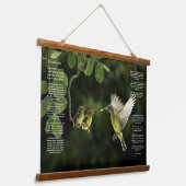 Desiderata Hummingbird Wandteppich Mit Holzrahmen (Gewinkelt)