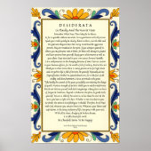 Desiderata im Art Deco Poster (Vorne)