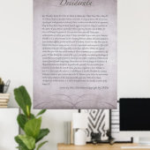 DESIDERATA in Lavendelfeldern für immer Poster (Heimbüro)