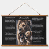 Desiderata: Inhalt im Stolz Wandteppich Mit Holzrahmen (Vorne)