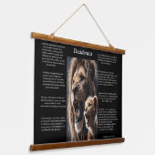 Desiderata: Inhalt im Stolz Wandteppich Mit Holzrahmen (Gewinkelt)