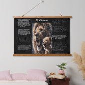 Desiderata: Inhalt im Stolz Wandteppich Mit Holzrahmen (Schlafzimmer)