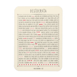Desiderata Inspirational Gedicht Magnet