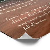 Desiderata Inspirational Gedicht und Seehand Poster (Ecke)