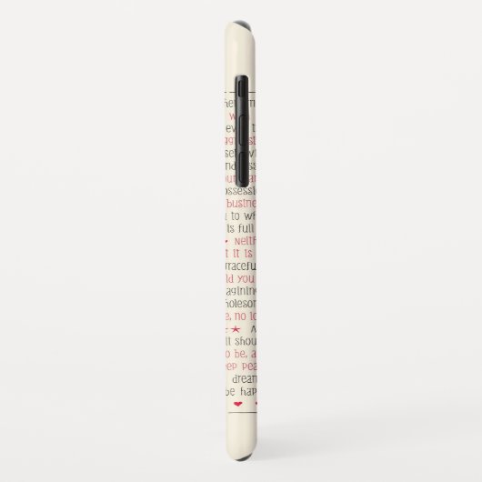 Desiderata-inspirierend Gedicht im dekorativen Case-Mate iPhone Hülle (Hinten/Links)