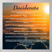 Desiderata, Inspirierend Gedicht über das Leben