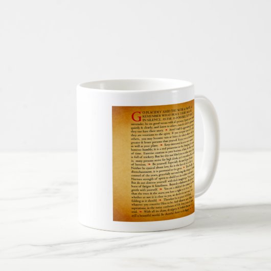 Desiderata-Kaffee-Tasse Kaffeetasse (VorderseiteRechts)