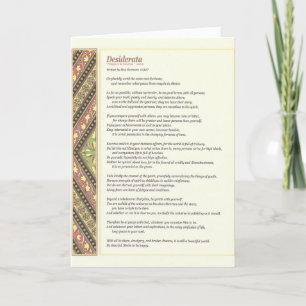 DESIDERATA-Karte Feiertagskarte