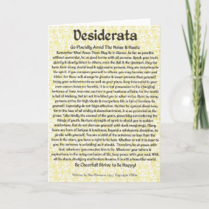 DESIDERATA-Karte im Mittelalter Feiertagskarte