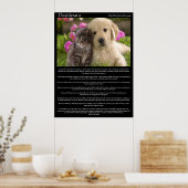 Desiderata kittens neben einem Welpenposter Poster (Küche)